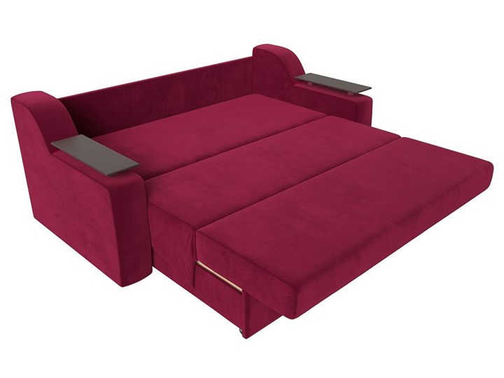 Прямой диван Сенатор Аккордеон 160, Бордовый (Микровельвет) в Самаре - изображение 2