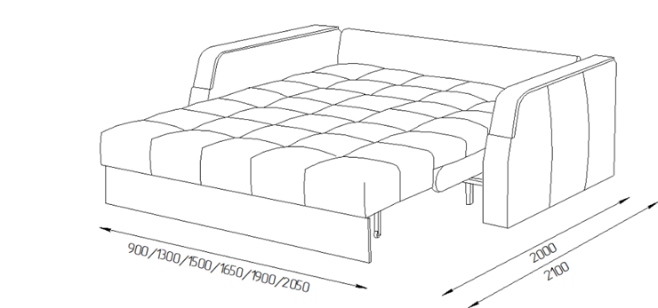Прямой диван Турин 2 130 (НПБ) в Самаре - изображение 2