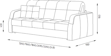 Прямой диван Турин 2 205 (НПБ) в Самаре - предосмотр 1