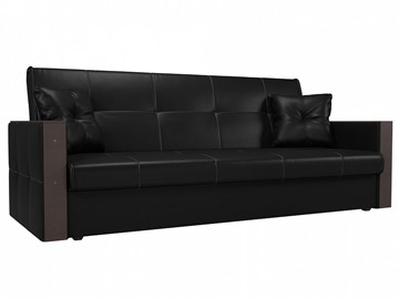 Прямой диван Валенсия, Черный (экокожа) в Самаре