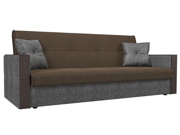 Прямой диван Валенсия, Коричневый/Серый (рогожка) в Самаре