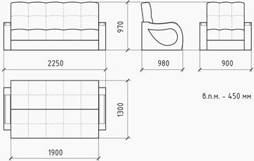 Прямой диван Лазурит 8 БД в Тольятти - предосмотр 5