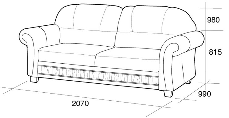 Прямой диван София 3Т в Тольятти - изображение 4