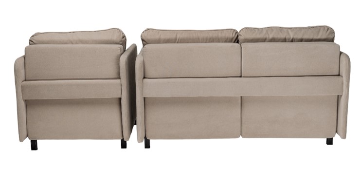 Комплект мебели диван + кресло-кровать Бэст бежевый в Самаре - изображение 1