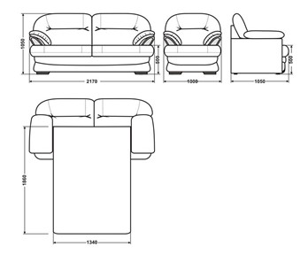 Прямой диван Квин 6 БД и 1 кресло в Самаре - предосмотр 5
