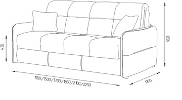 Прямой диван Токио 2 150 (НПБ) в Самаре - предосмотр 6