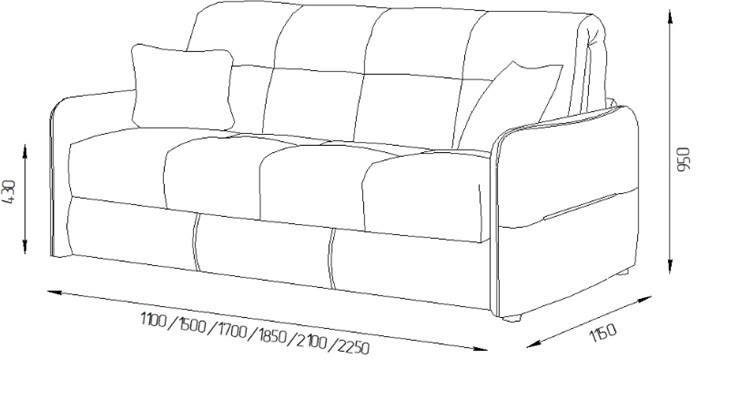 Прямой диван Токио 2 150 (НПБ) в Тольятти - изображение 6