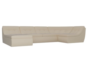 Модульный П-образный диван Холидей, Бежевый (экокожа) в Самаре