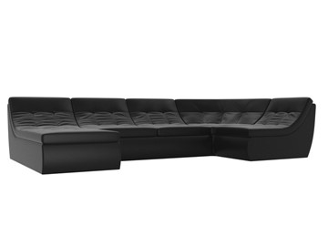 Модульный раскладной диван Холидей, Черный (экокожа) в Самаре