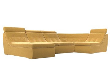 Большой модульный диван Холидей люкс, Желтый (микровельвет) в Самаре