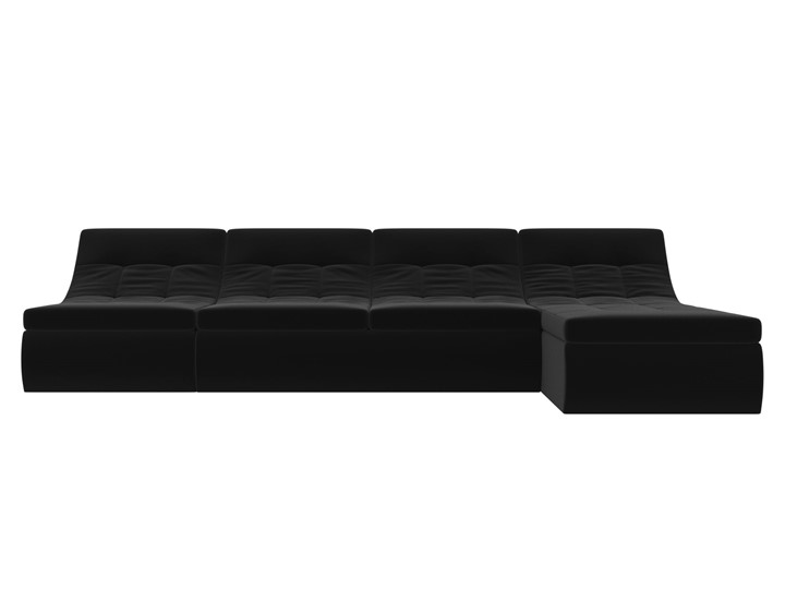 Модульный угловой диван Холидей, Черный (микровельвет) в Тольятти - изображение 4