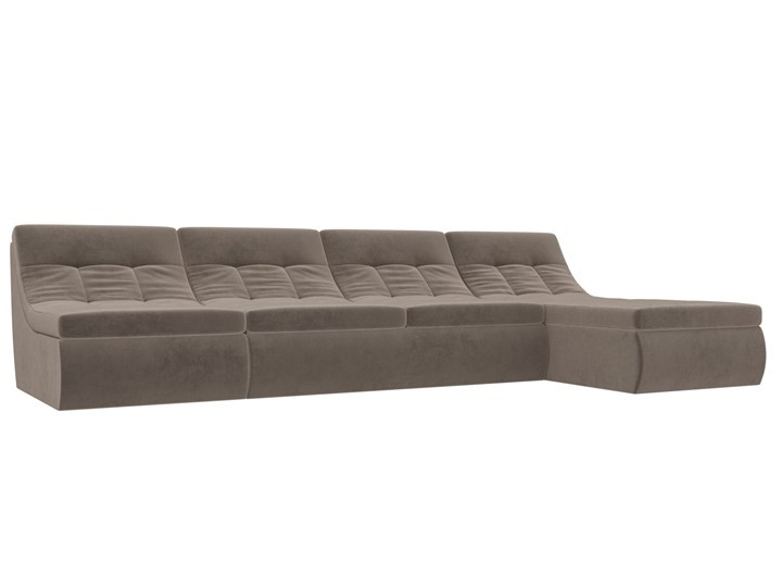 Модульный угловой диван Холидей, Коричневый (велюр) в Самаре - изображение