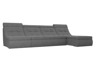 Модульный раскладной диван Холидей люкс, Серый (рогожка) в Самаре