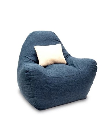 Бескаркасное кресло Эдем, рогожка орион, синий в Самаре - изображение