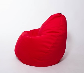 Кресло-мешок Груша большое, велюр однотон, красное в Самаре - предосмотр 1