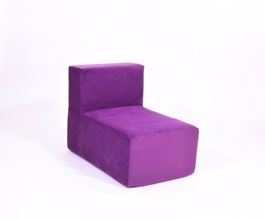 Кресло бескаркасное Тетрис 50х80х60, фиолетовое в Самаре - изображение