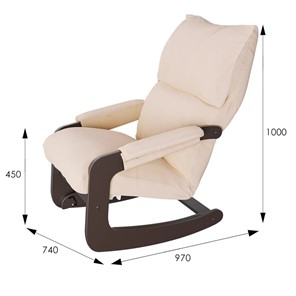 Кресло-качалка Модель 81, ткань макс 100, каркас венге в Тольятти - предосмотр 1