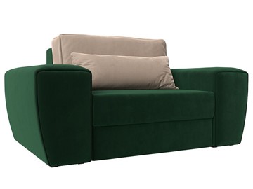 Мягкое кресло Лига-008, Зеленый\Бежевый (велюр) НПБ в Самаре