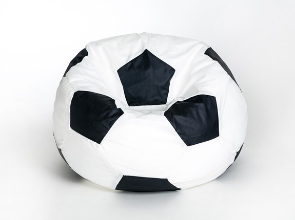Кресло-мешок Мяч большой, бело-черный в Самаре - изображение