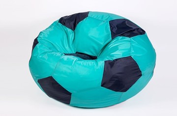 Кресло-мешок Мяч большой, бирюзово-черный в Сызрани