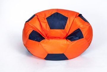 Кресло-мешок Мяч большой, оранжево-черный в Сызрани