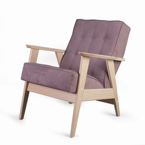 Кресло Ретро (беленый дуб / RS 12 - розовый) в Самаре