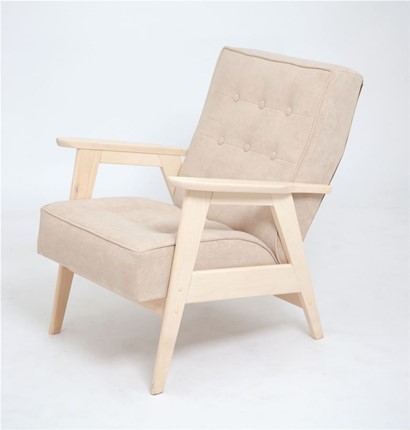 Кресло Ретро (беленый дуб / RS3 - бежевый) в Самаре - изображение