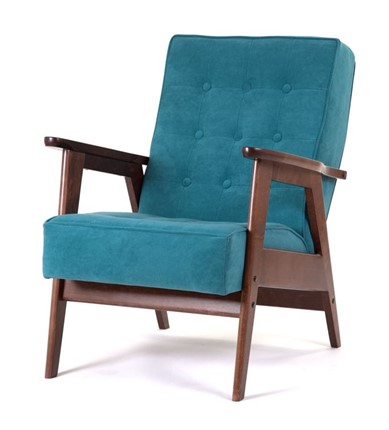 Кресло Ретро (темный тон / RS29 - бирюзовый) в Самаре - изображение