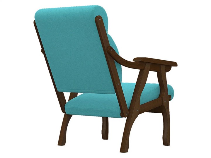 Мягкое кресло Вега 10 ткань бирюза, каркас орех в Тольятти - изображение 1