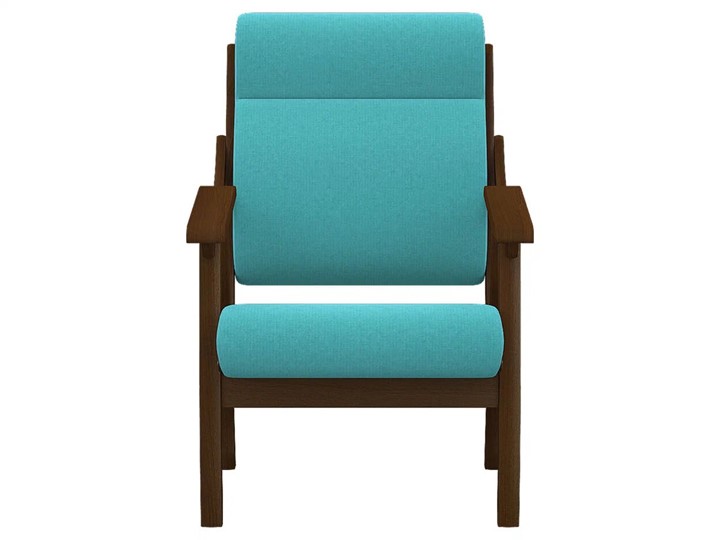 Мягкое кресло Вега 10 ткань бирюза, каркас орех в Самаре - изображение 3