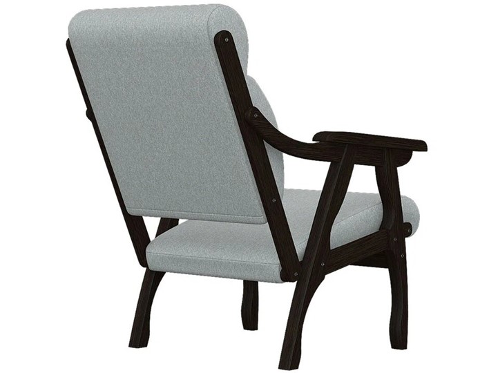 Кресло в гостиную  Вега 10 ткань серый, каркас венге в Тольятти - изображение 2