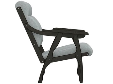 Кресло в гостиную  Вега 10 ткань серый, каркас венге в Самаре - предосмотр 3