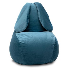 Кресло-игрушка Зайка (длинные уши), синий в Самаре - предосмотр