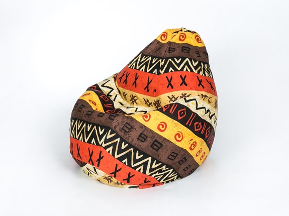 Кресло-мешок Груша среднее, жаккард, африкан в Самаре - изображение
