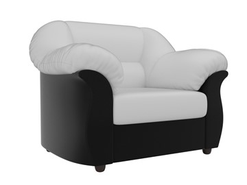 Кресло для отдыха Карнелла, Белый/Черный (экокожа) в Самаре