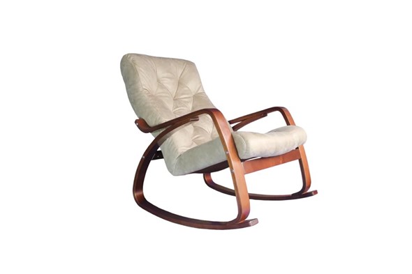 Кресло-качалка Гранд, замша крем в Тольятти - изображение