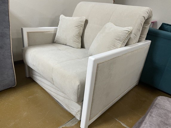 Кресло раскладное Токио 5 90 (ППУ) Флок Benefit 16 ,бук белый в Самаре - изображение
