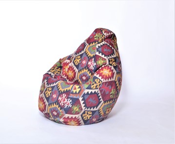 Кресло-мешок Груша малое, велюр принт, мехико графит в Тольятти