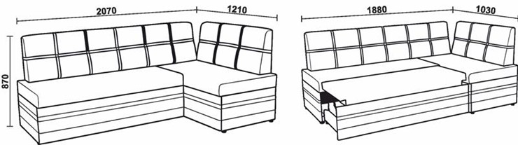 Кухонный диван НЕО КМ-06 ДУ с механизмом в Тольятти - изображение 5