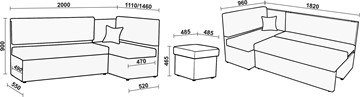 Угловой кухонный диван Нео КМ 3 с механизмом 2000*1110 в Самаре - предосмотр 20