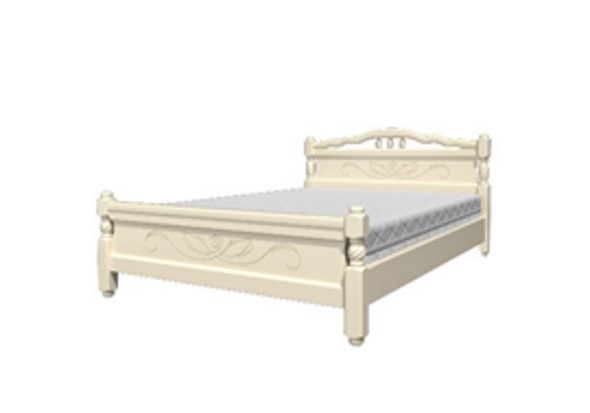 Кровать 1.5-спальная Карина-5 (Слоновая кость) 140х200 в Тольятти - изображение