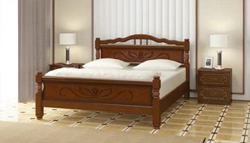 Кровать 1-спальная Карина-5 (Орех) 90х200 в Самаре