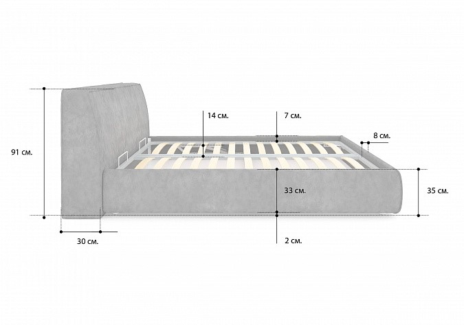 Кровать с механизмом двуспальная Altea 180х200 в Самаре - изображение 3
