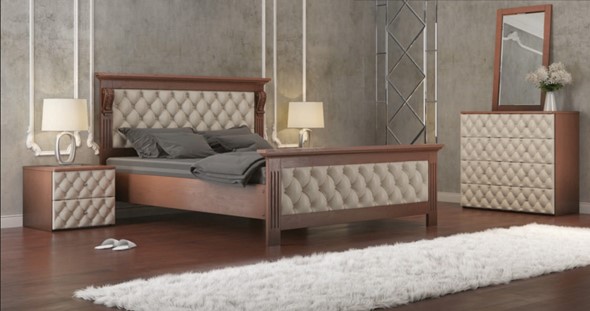 Двуспальная кровать Лидер 160*200 с основанием в Тольятти - изображение
