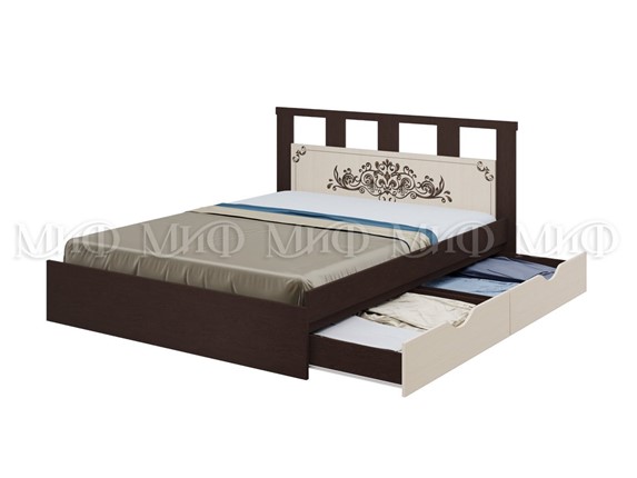 Кровать в спальню Жасмин 1600 с ящиками в Самаре - изображение