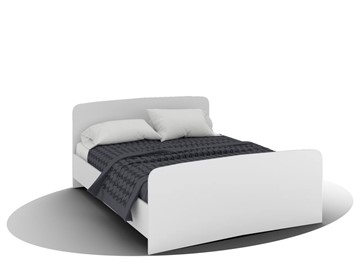 Кровать двуспальная Вега Кр-08 1600 с плоским основанием (Белый древесный) в Самаре