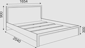 Кровать Беатрис М06 (Орех Гепланкт) в Самаре - предосмотр 1