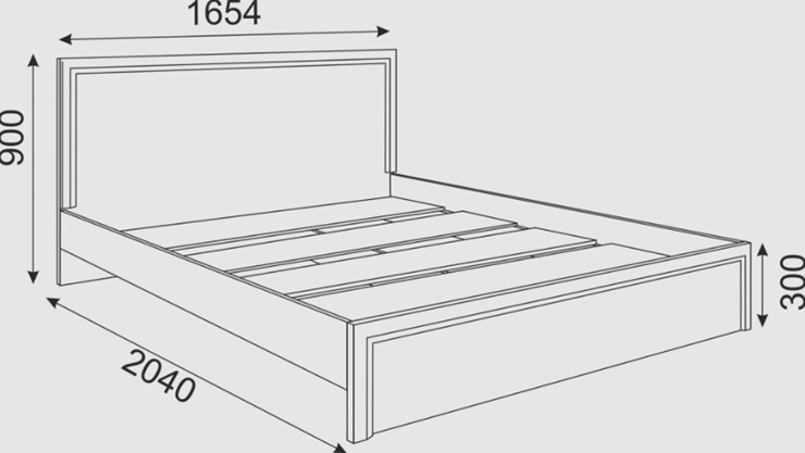 Кровать Беатрис М06 (Орех Гепланкт) в Самаре - изображение 1