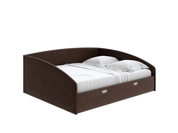 Кровать двуспальная Bono 160х200, Рогожка (Levis 37 Шоколад) в Самаре