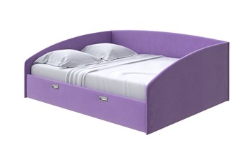 Кровать двуспальная Bono 160х200, Велюр (Forest 741 Светло-фиолетовый) в Самаре
